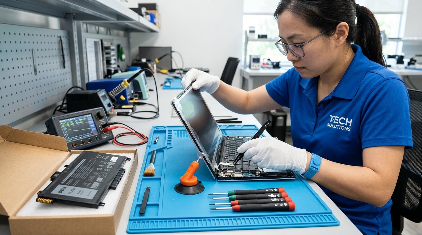 ASI Computers Express Laptop Screen and Battery Replacement Bench in Kandivali West Mumbai